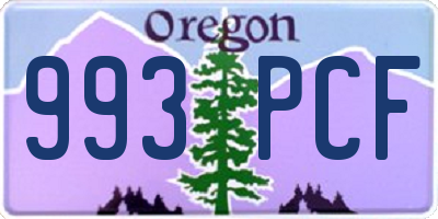 OR license plate 993PCF