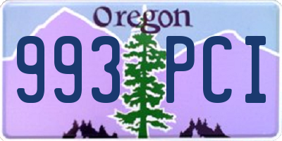 OR license plate 993PCI