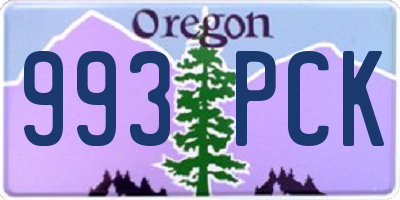 OR license plate 993PCK