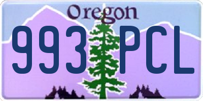 OR license plate 993PCL