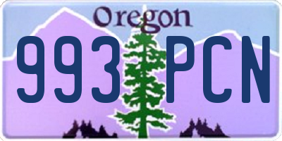 OR license plate 993PCN