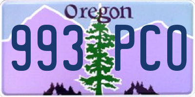 OR license plate 993PCO