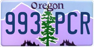 OR license plate 993PCR