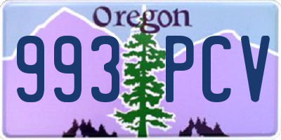 OR license plate 993PCV
