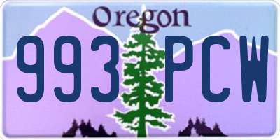 OR license plate 993PCW