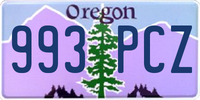 OR license plate 993PCZ