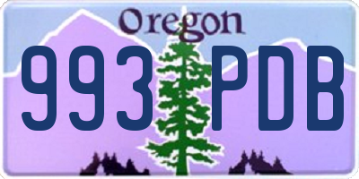 OR license plate 993PDB