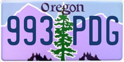 OR license plate 993PDG