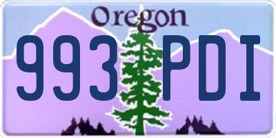 OR license plate 993PDI
