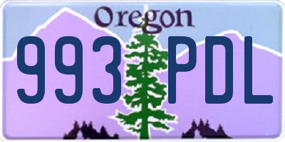 OR license plate 993PDL