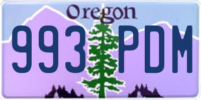 OR license plate 993PDM