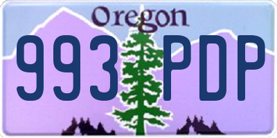 OR license plate 993PDP