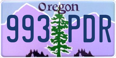 OR license plate 993PDR