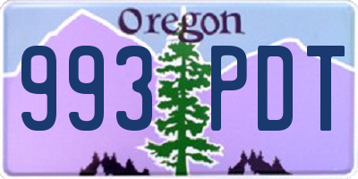 OR license plate 993PDT