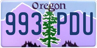OR license plate 993PDU