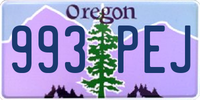 OR license plate 993PEJ