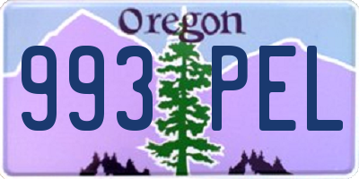 OR license plate 993PEL