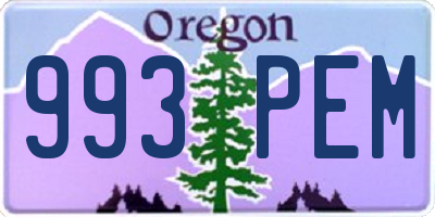 OR license plate 993PEM
