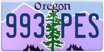 OR license plate 993PES