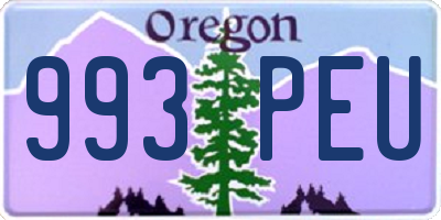 OR license plate 993PEU