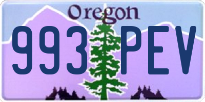 OR license plate 993PEV