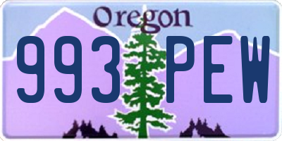 OR license plate 993PEW