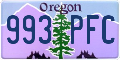 OR license plate 993PFC