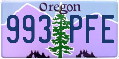 OR license plate 993PFE