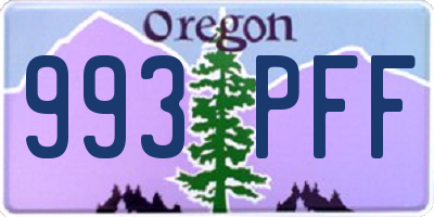 OR license plate 993PFF