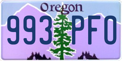 OR license plate 993PFO