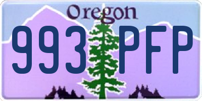 OR license plate 993PFP