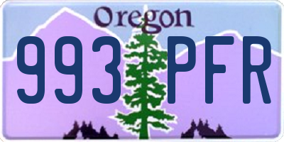 OR license plate 993PFR