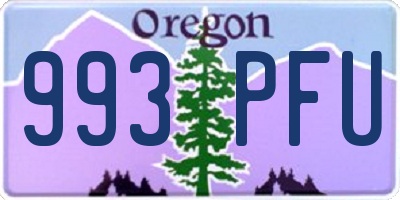 OR license plate 993PFU