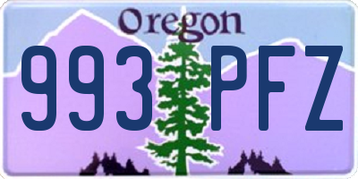 OR license plate 993PFZ