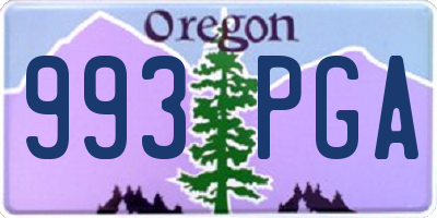 OR license plate 993PGA