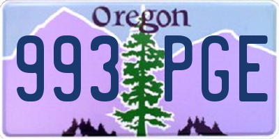 OR license plate 993PGE