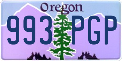OR license plate 993PGP