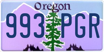 OR license plate 993PGR