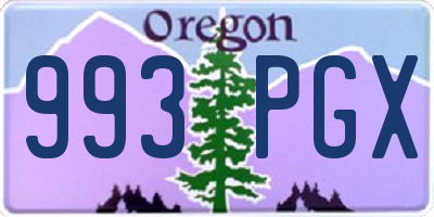 OR license plate 993PGX