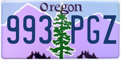 OR license plate 993PGZ