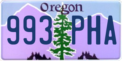 OR license plate 993PHA
