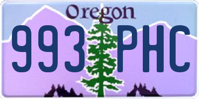 OR license plate 993PHC