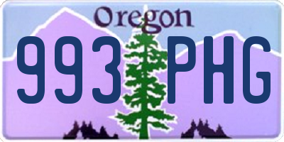 OR license plate 993PHG