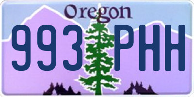 OR license plate 993PHH