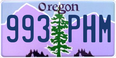 OR license plate 993PHM