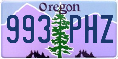OR license plate 993PHZ