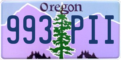 OR license plate 993PII