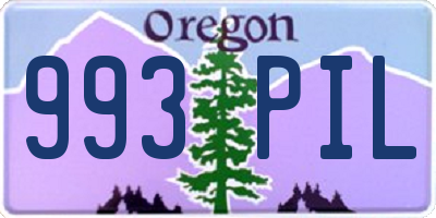 OR license plate 993PIL
