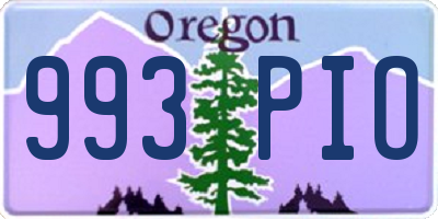 OR license plate 993PIO