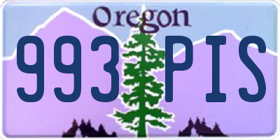 OR license plate 993PIS